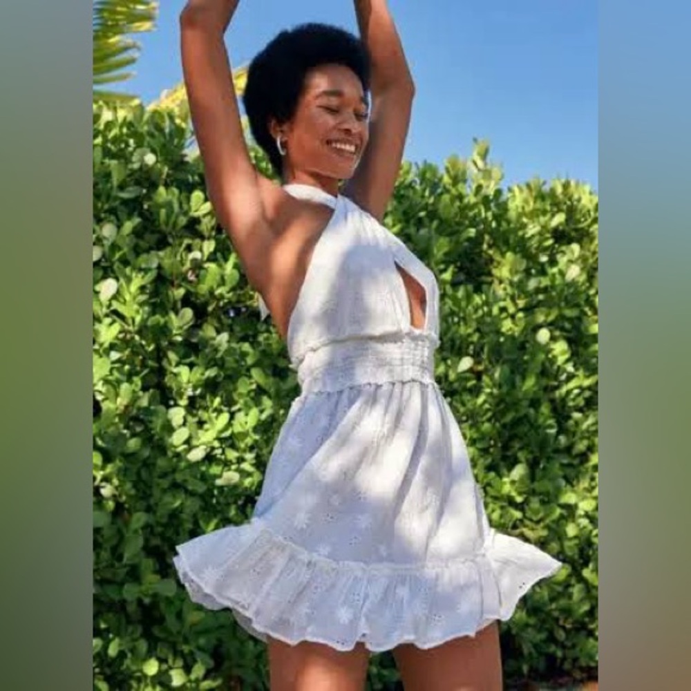 Aerie Spring Fling Eyelet Dress